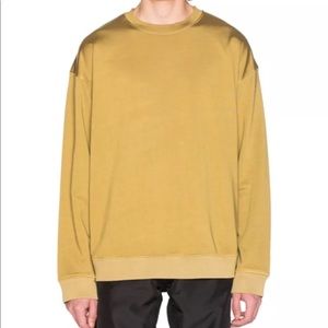 Yeezy Season 3 Plaited Jersey Crewneck Sweater Oversized Military Dust Gold
